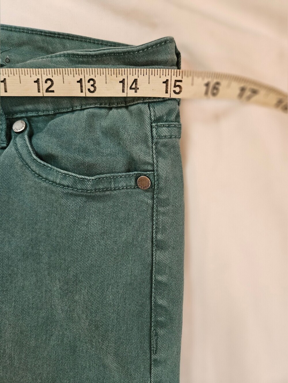 Liverpool Los Angeles Womens Green Mid-Rise Denim 4 Pocket Skinny Jeans Size 6 - Picture 6 of 16